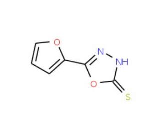 5-Furan-2-yl-[1,3,4]oxadiazole-2-thiol (CAS 13239-11-7) - chemical structure image