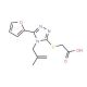 [5-Furan-2-yl-4-(2-methyl-allyl)-4H-[1,2,4]triazol-3-ylsulfanyl]-acetic acid (CAS 307327-49-7) - chemical structure image