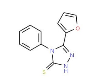 5-Furan-2-yl-4-phenyl-4H-[1,2,4]triazole-3-thiol (CAS 27106-16-7) - chemical structure image
