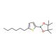 5-Hexyl-2-thiopheneboronic acid pinacol ester (CAS 917985-54-7) - chemical structure image