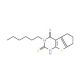 5-Hexyl-6-mercapto-1,2,3,5-tetrahydro-8-thia-5,7-diaza-cyclopenta[a]inden-4-one - chemical structure image