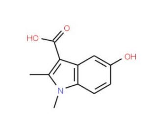 5-Hydroxy-1,2-dimethyl-1H-indole-3-carboxylic acid (CAS 25888-01-1) - chemical structure image