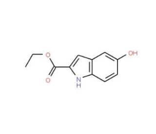 5-Hydroxy-1H-indole-2-carboxylic acid ethyl ester (CAS 24985-85-1) - chemical structure image
