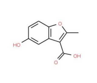 5-Hydroxy-2-methyl-benzofuran-3-carboxylic acid - chemical structure image