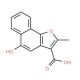5-Hydroxy-2-methyl-naphtho[1,2-b]furan-3-carboxylic acid (CAS 17112-91-3) - chemical structure image