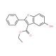 5-Hydroxy-2-phenyl-benzofuran-3-carboxylic acid ethyl ester (CAS 4610-75-7) - chemical structure image