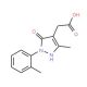 (5-Hydroxy-3-methyl-1-o-tolyl-1H-pyrazol-4-yl)-acetic acid - chemical structure image