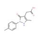 (5-Hydroxy-3-methyl-1-p-tolyl-1H-pyrazol-4-yl)-acetic acid - chemical structure image