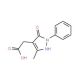 (5-Hydroxy-3-methyl-1-phenyl-1H-pyrazol-4-yl)-acetic acid - chemical structure image