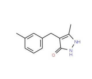 5-Hydroxy-3-methyl-4-(3-methylbenzyl)-1H-pyrazole - chemical structure image