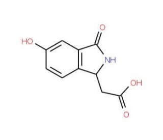 (5-Hydroxy-3-oxo-2,3-dihydro-1H-isoindol-1-yl)-acetic acid - chemical structure image