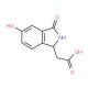 (5-Hydroxy-3-oxo-2,3-dihydro-1H-isoindol-1-yl)-acetic acid - chemical structure image