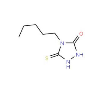 5-Hydroxy-4-pentyl-1,2,4-triazole-3-thiol (CAS 117987-05-0) - chemical structure image
