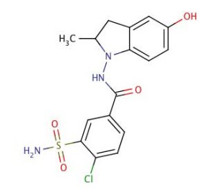 5-Hydroxy Indapamide (CAS 126750-70-7) - chemical structure image