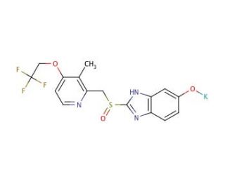 5-Hydroxy Lansoprazole Potassium salt (CAS 1329613-29-7) - chemical structure image