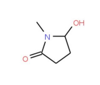 5-Hydroxy-N-methyl-2-pyrrolidinone (CAS 41194-00-7) - chemical structure image