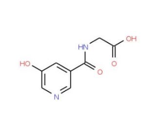 [(5-Hydroxy-pyridine-3-carbonyl)-amino]-acetic acid - chemical structure image