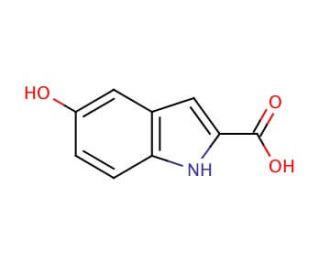5-Hydroxyindole-2-carboxylic acid (CAS 21598-06-1) - chemical structure image
