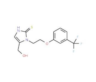 5-(Hydroxymethyl)-1-{2-[3-(trifluoromethyl)phenoxy]ethyl}-1H-imidazole-2-thiol - chemical structure image