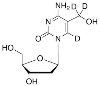 5-(Hydroxymethyl)-2&prime;-deoxycytidine-d3 (CAS 7226-77-9 (unlabeled)) - chemical structure image