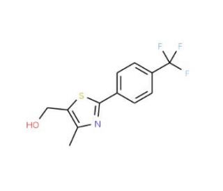 5-(Hydroxymethyl)-4-methyl-2-(4-trifluoromethylphenyl)thiazole (CAS 317318-96-0) - chemical structure image