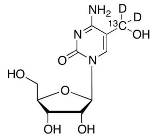 5-Hydroxymethylcytidine-13CD2 - chemical structure image