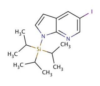 5-Iodo-1-triisopropylsilanyl-1H-pyrrolo-[2,3-b]pyridine (CAS 913983-21-8) - chemical structure image