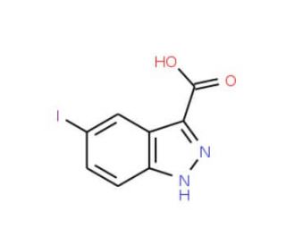 5-Iodo-1H-indazole-3-carboxylic acid (CAS 1077-97-0) - chemical structure image