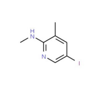 5-Iodo-3-methyl-2-methylaminopyridine (CAS 942206-33-9) - chemical structure image