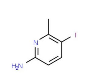 5-Iodo-6-methyl-pyridin-2-ylamine (CAS 75073-11-9) - chemical structure image