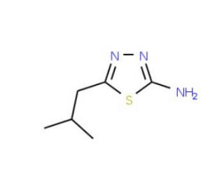 5-Isobutyl-[1,3,4]thiadiazol-2-ylamine (CAS 52057-89-3) - chemical structure image
