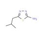 5-Isobutyl-[1,3,4]thiadiazol-2-ylamine (CAS 52057-89-3) - chemical structure image