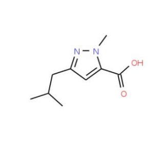 5-Isobutyl-2-methyl-2H-pyrazole-3-carboxylic acid (CAS 769132-77-6) - chemical structure image