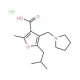 5-Isobutyl-2-methyl-4-pyrrolidin-1-ylmethyl-furan-3-carboxylic acid hydrochloride - chemical structure image