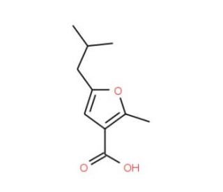 5-Isobutyl-2-methyl-furan-3-carboxylic acid (CAS 462068-52-6) - chemical structure image