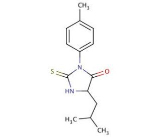 5-Isobutyl-2-thioxo-3-p-tolyl-imidazolidin-4-one - chemical structure image