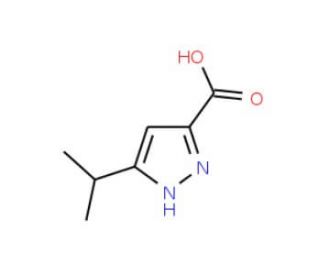 5-isopropyl-1H-pyrazole-3-carboxylic acid (CAS 890590-91-7) - chemical structure image