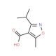 5-isopropyl-3-methylisoxazole-4-carboxylic acid (CAS 90087-36-8) - chemical structure image