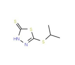 5-(isopropylthio)-1,3,4-thiadiazole-2-thiol (CAS 62868-67-1) - chemical structure image