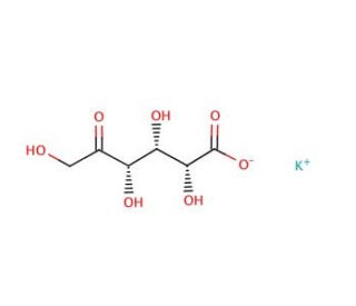 5-Keto-D-gluconic acid potassium salt (CAS 91446-96-7) - chemical structure image