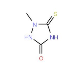 5-mercapto-1-methyl-1,2-dihydro-3H-1,2,4-triazol-3-one - chemical structure image