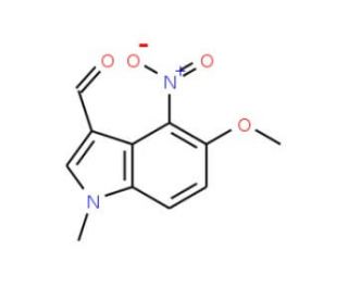 5-Methoxy-1-methyl-4-nitroindole-3-carboxaldehyde (CAS 191846-76-1) - chemical structure image
