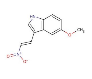 5-Methoxy-3-(2-nitrovinyl)indole (CAS 61675-19-2) - chemical structure image