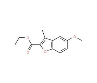 5-Methoxy-3-methyl-benzofuran-2-carboxylic acid ethyl ester (CAS 3710-50-7) - chemical structure image