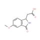 (5-Methoxy-3-oxo-2,3-dihydro-1H-isoindol-1-yl)acetic acid - chemical structure image