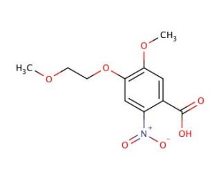 5-methoxy-4-(2-methoxyethoxy)-2-nitrobenzoic acid - chemical structure image