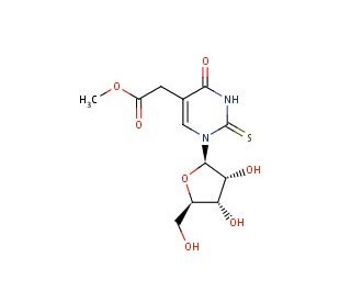 5-methoxycarbonylmethyl-2-thiouridine (CAS 20299-15-4) - chemical structure image
