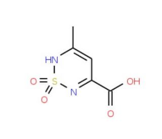 5-Methyl-1,1-dioxo-1,2-dihydro-1lambda~6~,2,6-thiadiazine-3-carboxylic acid - chemical structure image