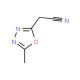 (5-methyl-1,3,4-oxadiazol-2-yl)acetonitrile - chemical structure image