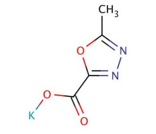 5-Methyl-1,3,4-oxadiazole-2-carboxylic Acid, Potassium Salt (CAS 888504-28-7) - chemical structure image